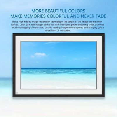Digital Photo Frame with Touch Screen Automatic Rotation Motion Sensor Weather Display