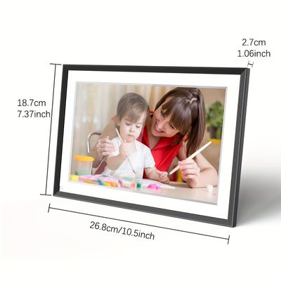 Digital Photo Frame with Touch Screen Automatic Rotation Motion Sensor Weather Display